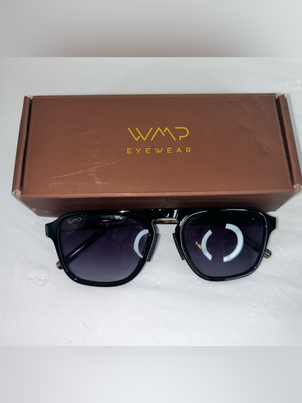 WMP Eyewear Men's Black Sunglasses - Classic aviator Frame